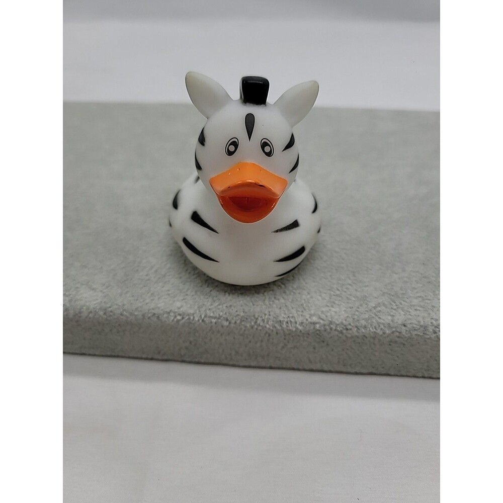 Rubber Duck Rinco Zebra White And Black Stripped 2"